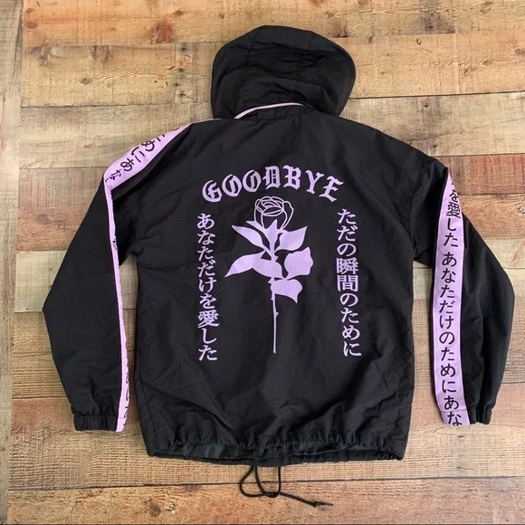 zumiez windbreaker, made by Samii Ryan 💜🖤 - Picture 5 of 8